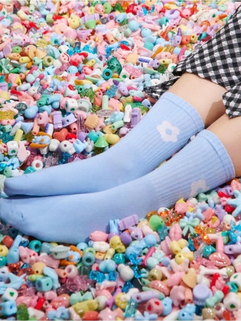 CJ Hendry Pastel Crew Socks - Light Blue